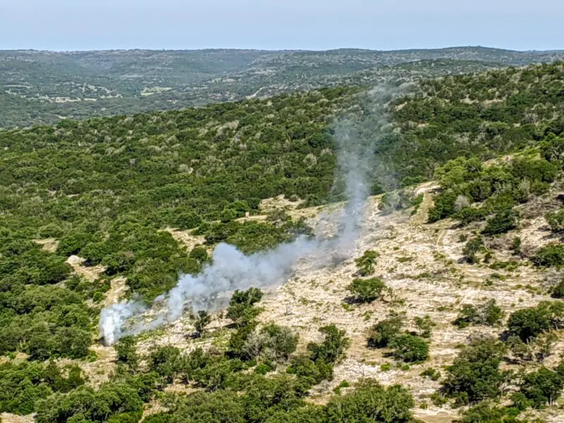 smoke grenade in canyon