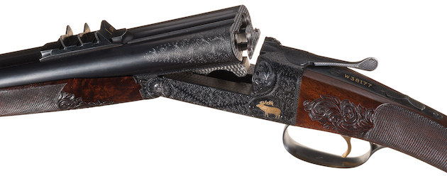 A Winchester Model 21 Royal Grande American double rifle.