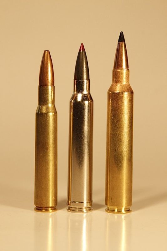 The .30-06 (left), around for more than 111 years and still going strong, may be a better hunting option than the .300 Win. Mag. or .300 RUM (right.)