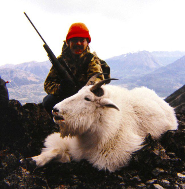 Way back in 1988 the author's Ultra Light Arms M20 in .284 Winchester anchored this mountain goat with two 139-grain Hornady InterLock handloads at 2,968 fps.