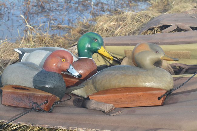 Tom Modin's hand-crafted decoys have fooled many ducks into flying within shooting range of hunters.