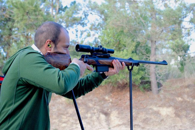 Wood stock, raised cheekpiece, quick bolt action--an elegant gun all the way around.