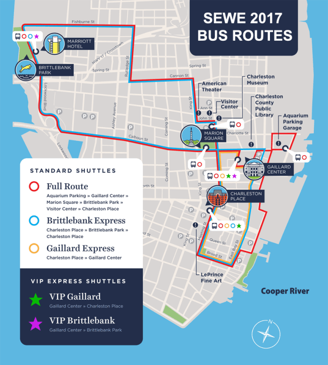Shuttles run throughout the city, taking SEWE attendees to all corners of the event.