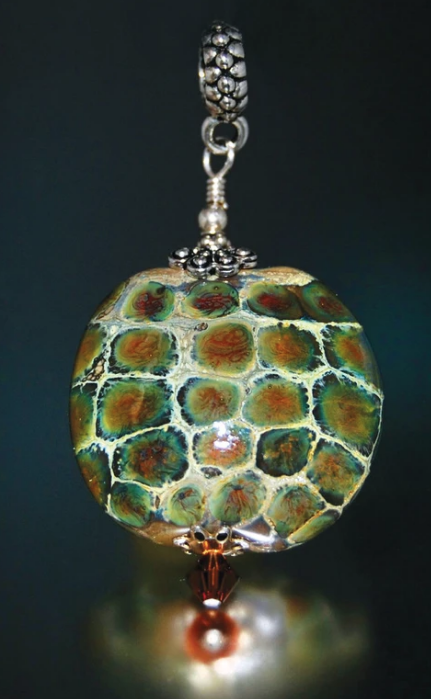 croc pendant gift glass jewelry