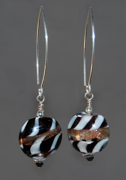 glass art earrings gift