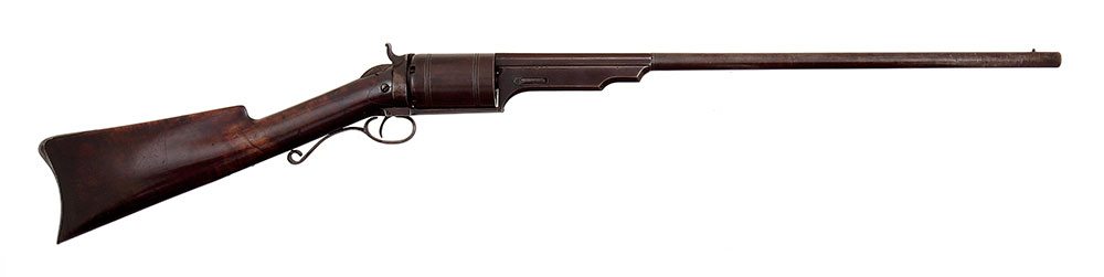 Colt-Paterson Model 1839 revolving shotgun. Gift of Olin Corporation, Winchester Arms Collection