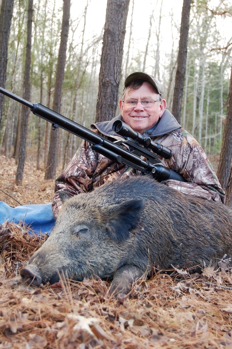 hog hunter with PCP air rifle