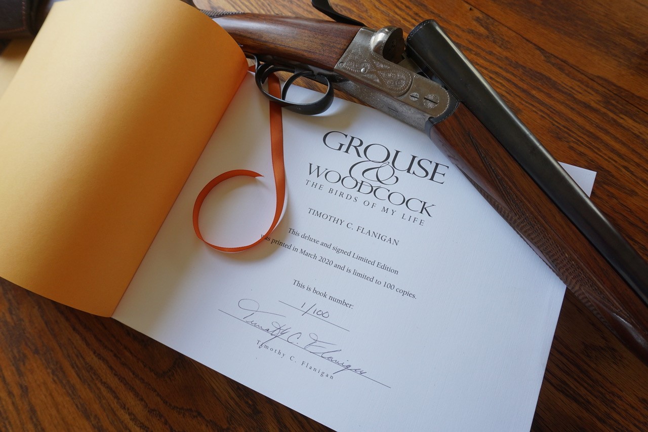 grouse book with shotgun