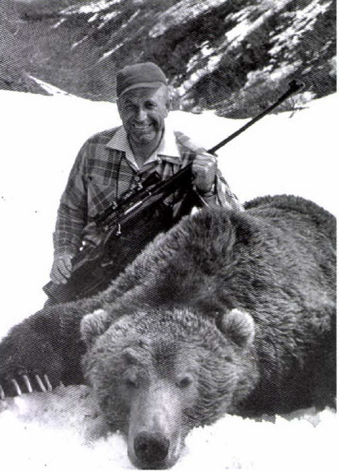 Joyce Hornady with bear