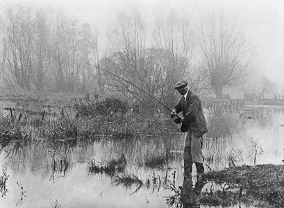 EA Barton man fishing in stream