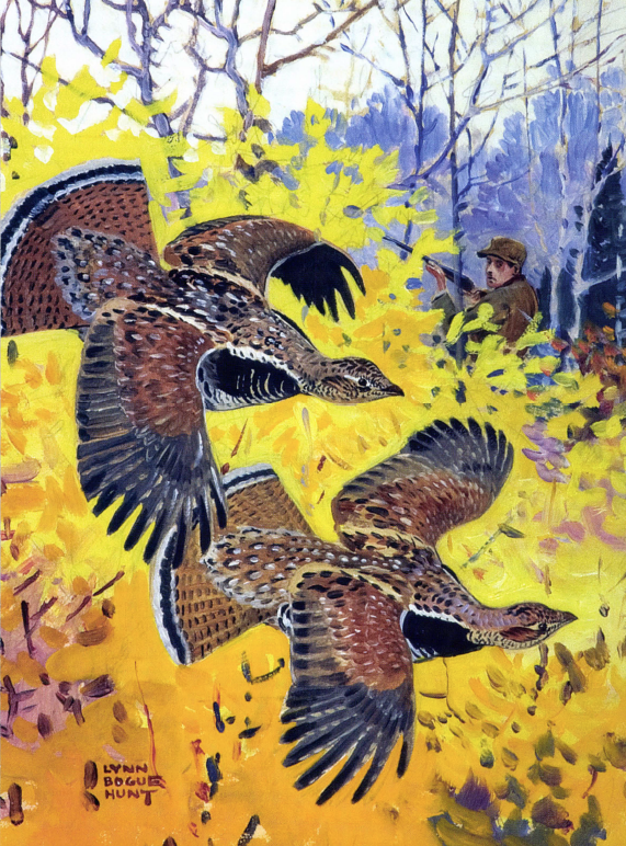 grouse and hunter painting