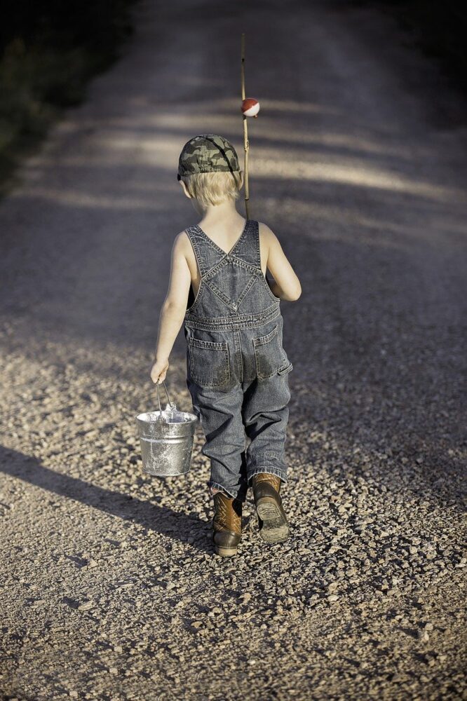 boy fishing