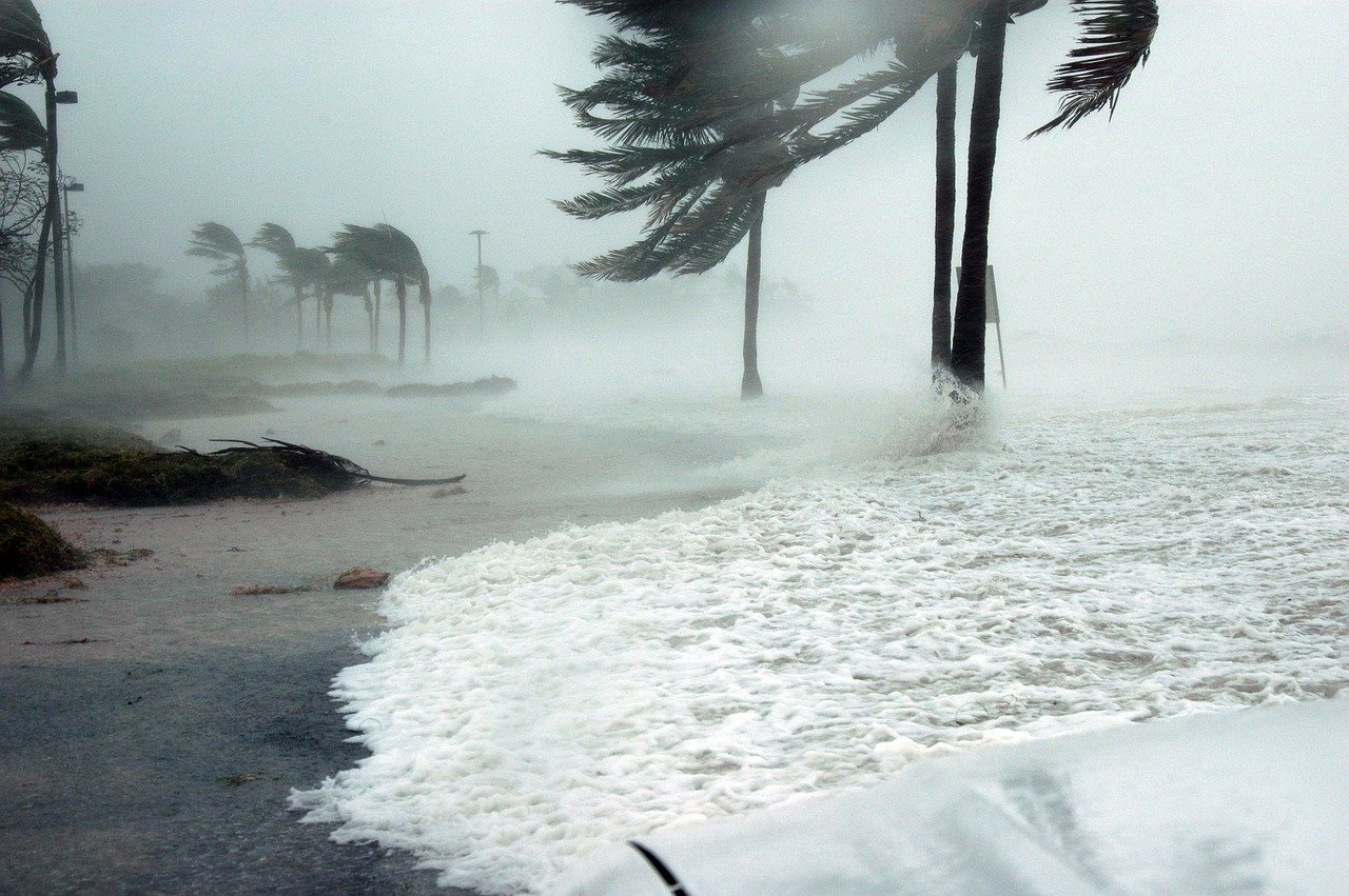 storm on beach