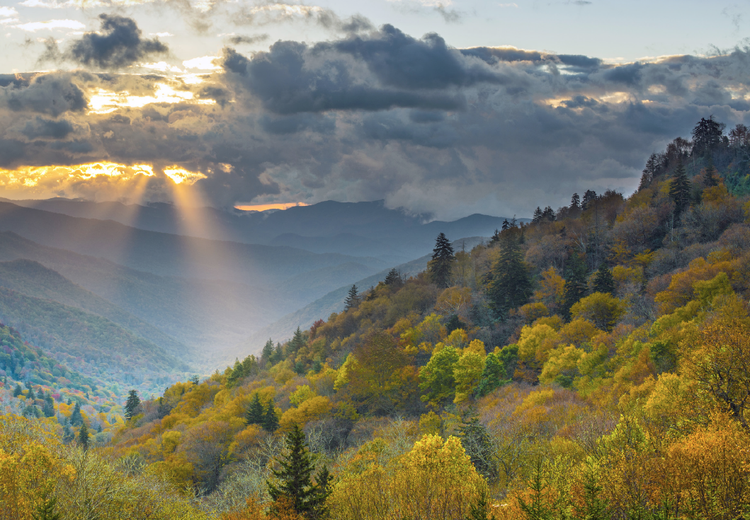 sunrise in the mountains