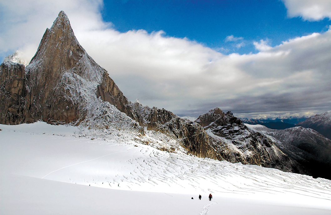 snow on mountains