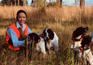 hunters with bird dogs