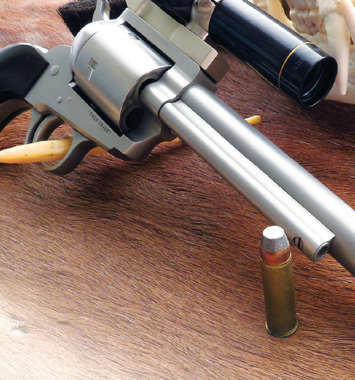 Freedom Arms Field Grade .454 Casull with a 2x Leupold scope handgun