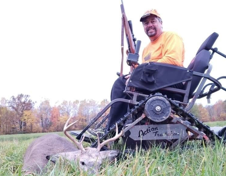 disabled hunter with deer