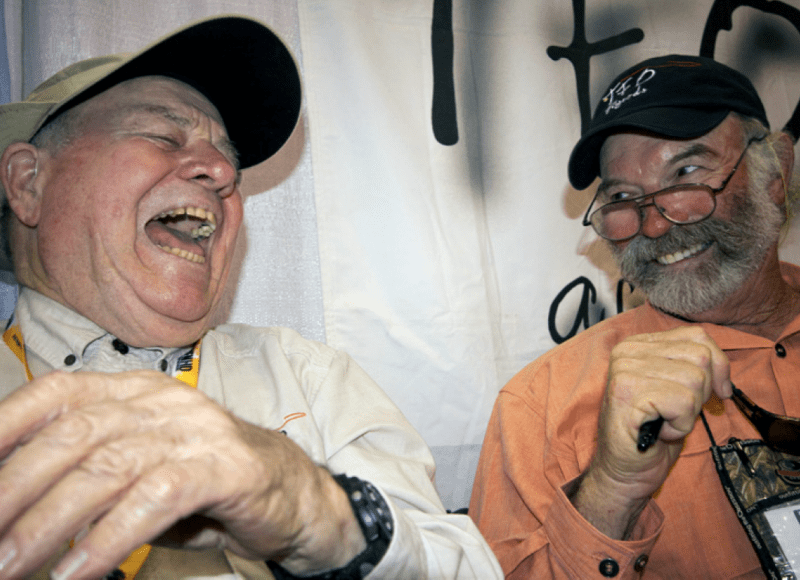 lefty kreh and flip pallot laughing