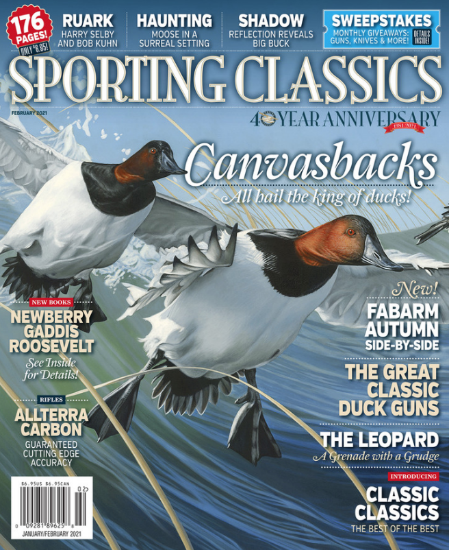 newsstand sporting classics cover canvasback ducks