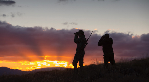 hunters at sunrise