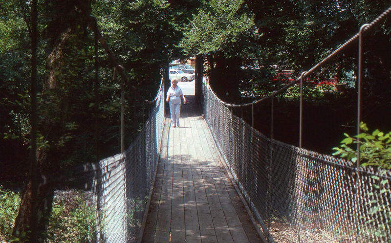 crossing bridge