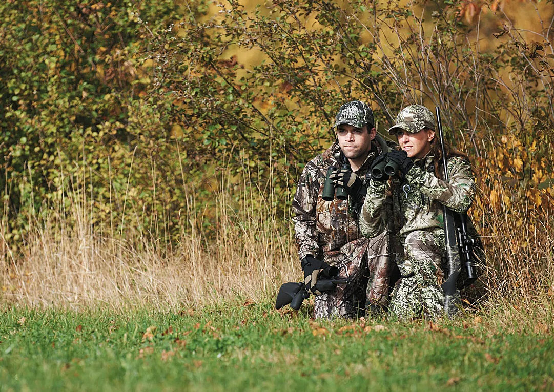 Man and woman glassing field